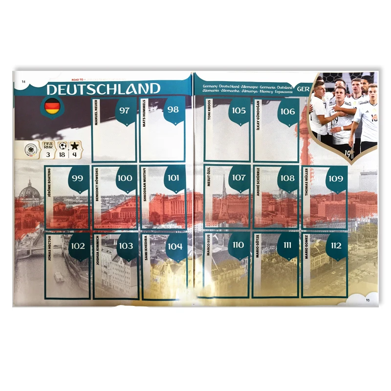 Фото Коллекция Panini Road To FIFA World Cup 2018 года в России с 50 заводскими запечатанными пакетами №4
