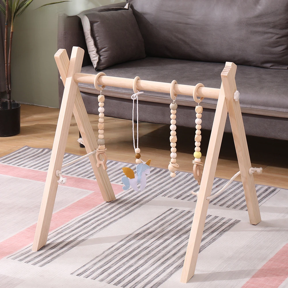 Baby Photography Props Decoration Wooden Fitness Rack Activity Play Exercise Rack Children Toddler Toys Shelf Baby Shooting Prop