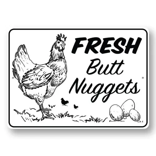 1p Металлический знак Fresh Butt Nuggest продается здесь