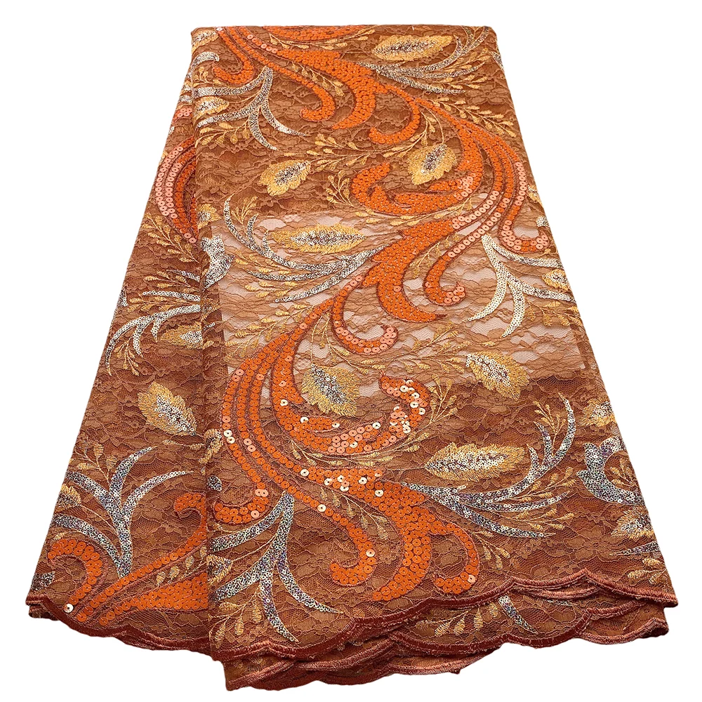 Красивая зеленая фототкань с блестками африканская кружевная ткань 5 ярдов