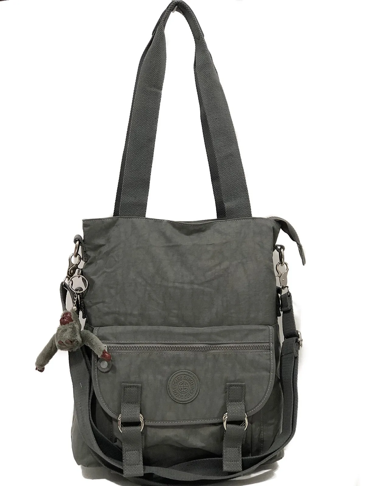 

Women's shoulder and messenger bag size 37cm 33 cm gray color