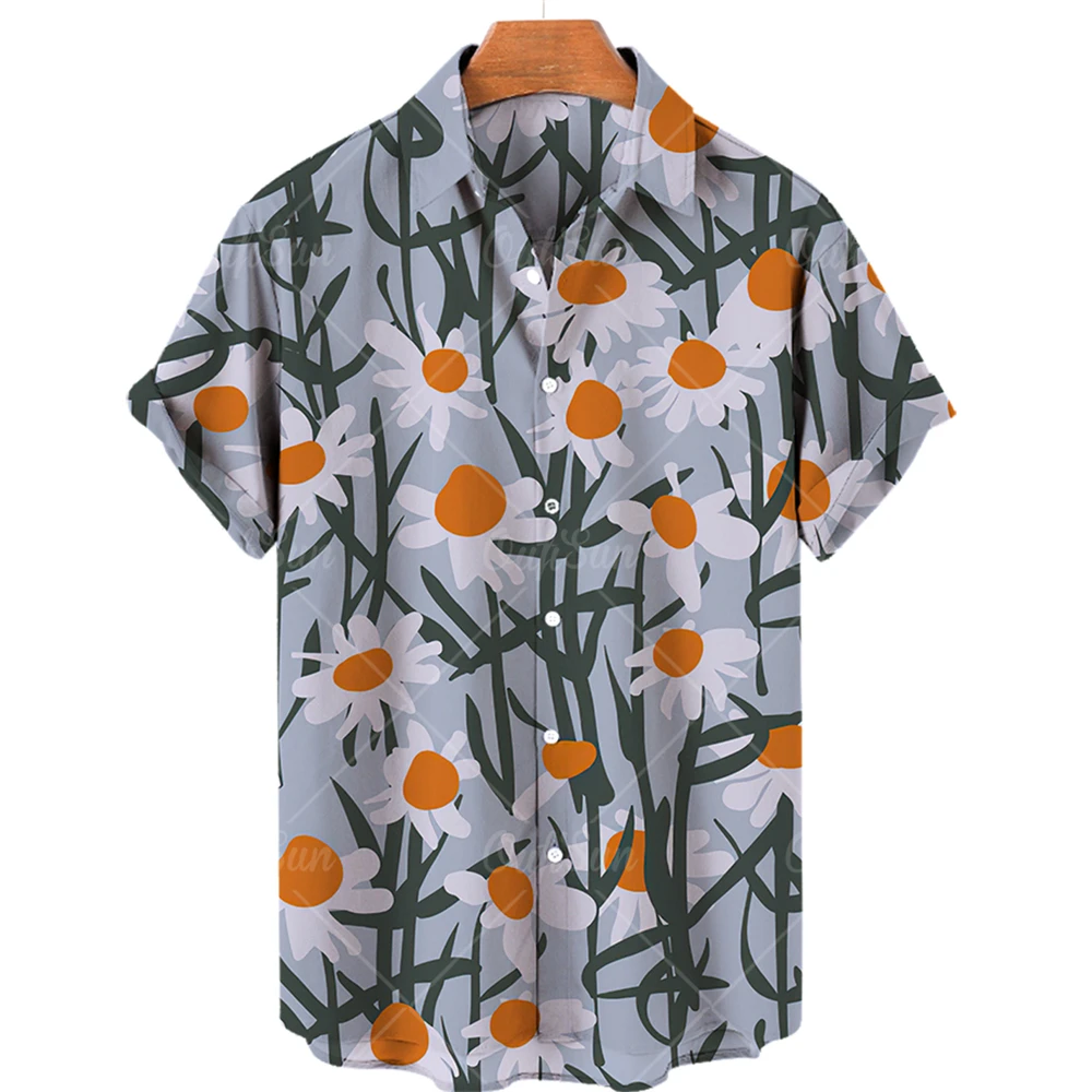 

Men's Short Sleeve Hawaiian Shirt Colorful Print Casual Fashion Beach Hawaiian Shirt Plus Size 5XL