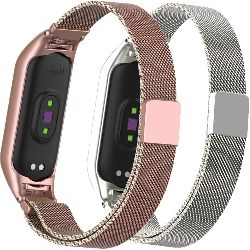 

Браслет Магнитный из нержавеющей стали для Xiaomi Mi Band 4 5 6 mi band 5 4