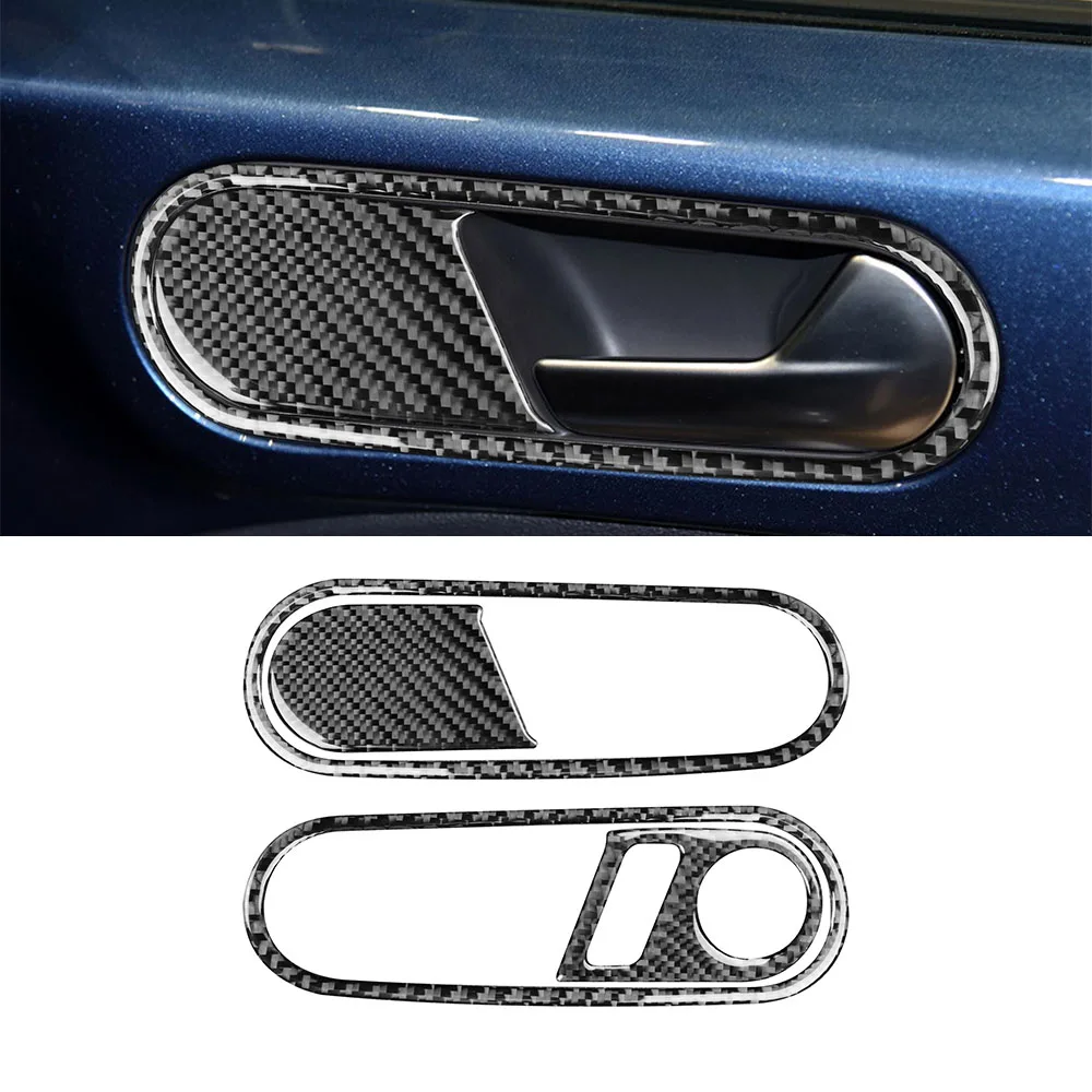 

Внутренняя дверная ручка для Volkswagen Beetle 2012-2019 декоративная крышка отделка наклейка Переводные аксессуары для салона автомобиля углеродное ...