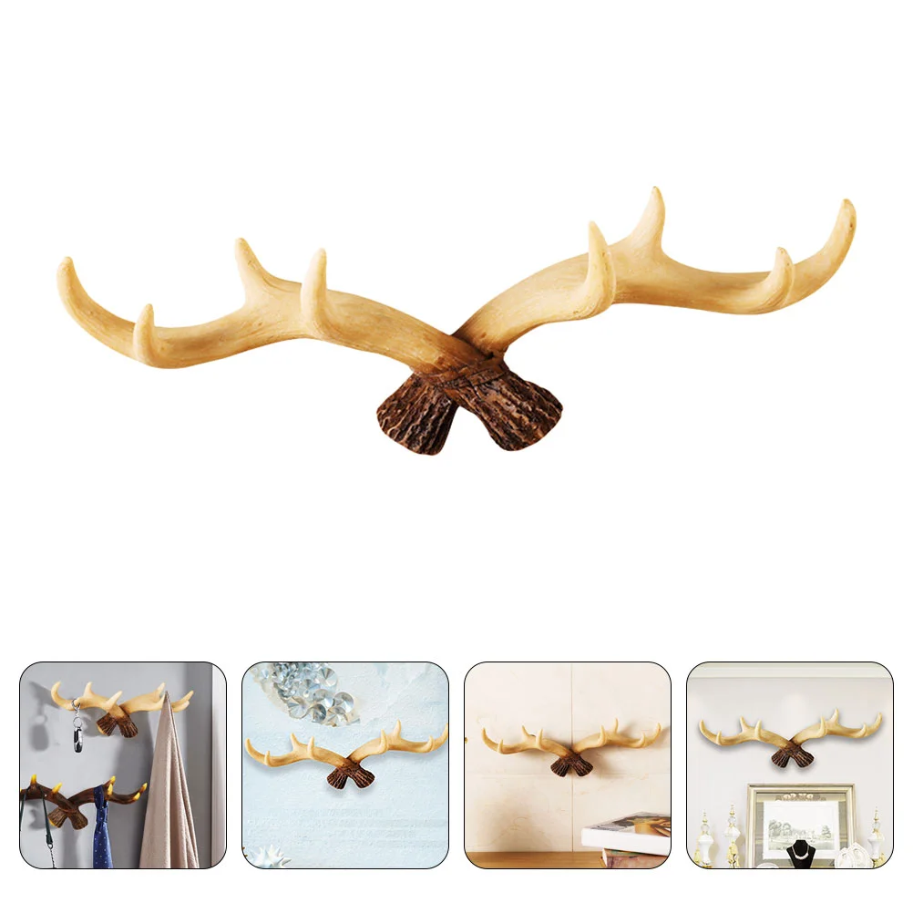 

Hook Antler Wall Hanger Key Decorative Hanging Retro Coat Hat Home Wild