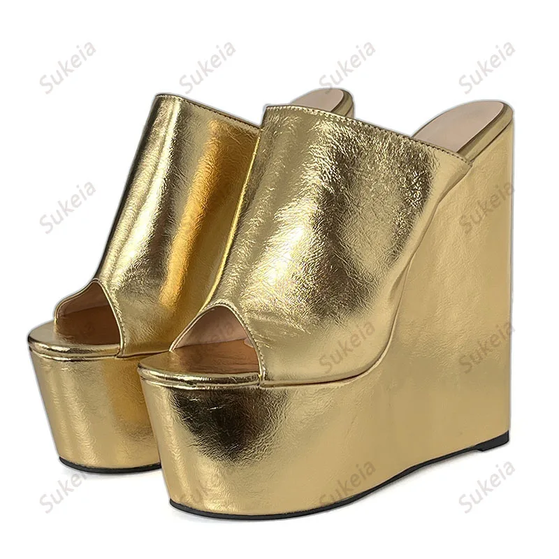 Sukeia Женские сандалии-мюли ручной работы на платформе без шнуровки танкетке