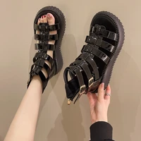 women platform wedges sandals summer rome shoes 2022 new trend beach slippers sport flats casual mujer shoes fad outdoor slides