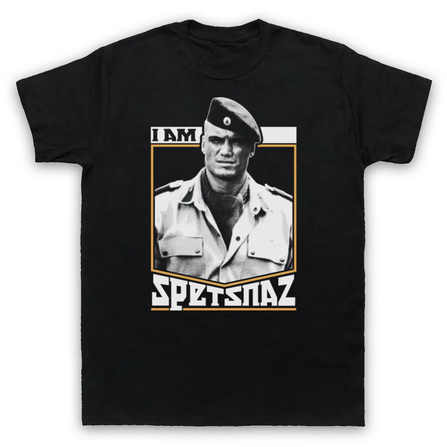I AM SPETSNAZ COOL SOLDIER MENS T-SHIRT Premium Cotton Short Sleeve O-Neck Mens T Shirt  - buy with discount