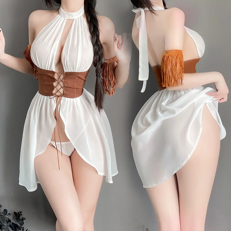 Порно-бар вечерние нижнее белье Hanfu сексуальное женское шифоновое искушение