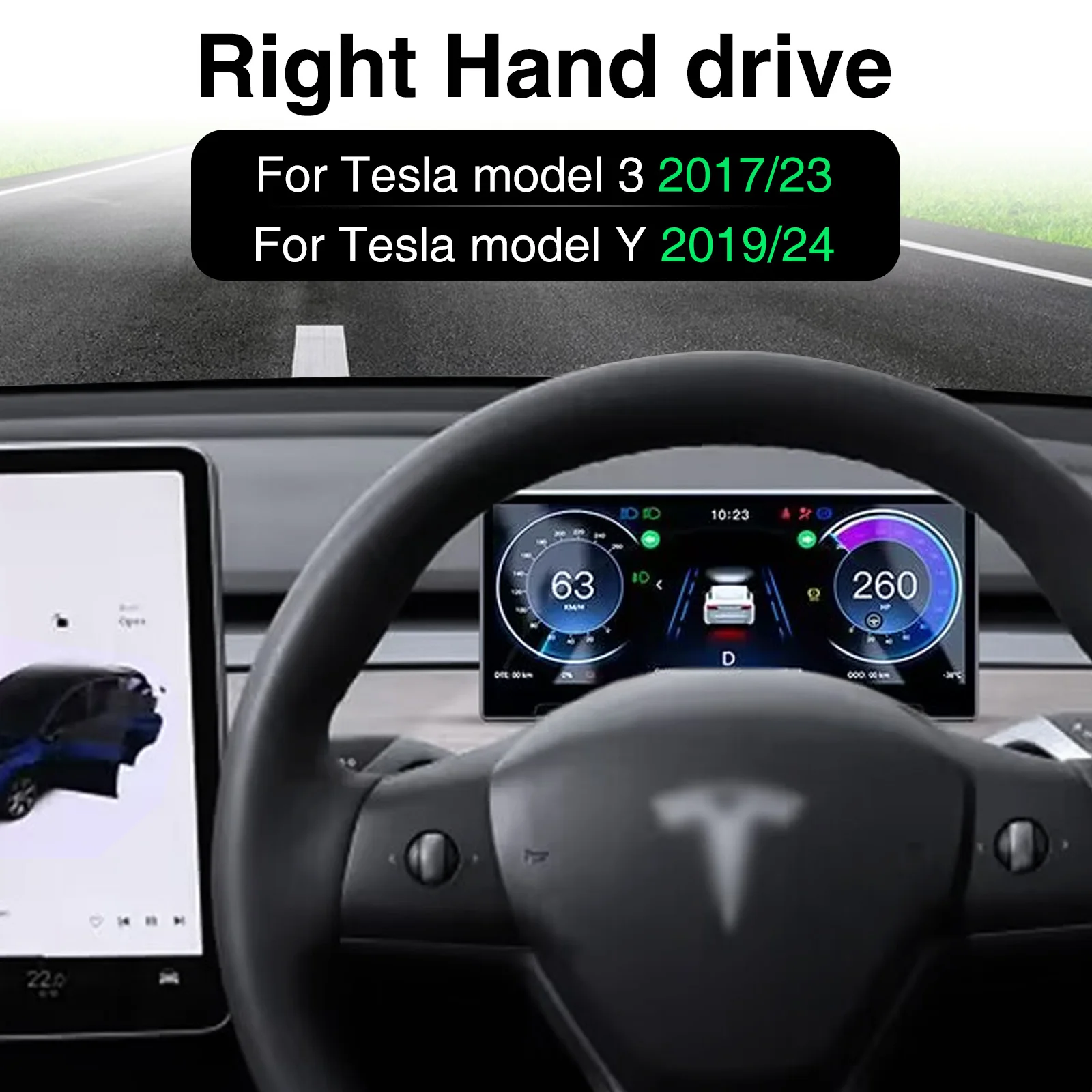 

Hud для Tesla Model Y 3, передний дисплей, спидометр Carplay, вентиляционное отверстие, камера, приборная панель F9, экран приборной панели водителя