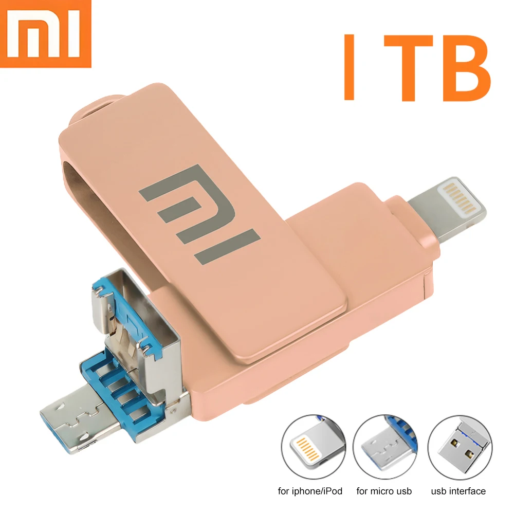 

Портативный флеш-накопитель XiaoMi U Disk 2 ТБ 1 ТБ, 512 ГБ, 256 ГБ, 128 ГБ, Высокоскоростной USB 3,0 для интерфейса IOS, Usb-флеш-накопитель