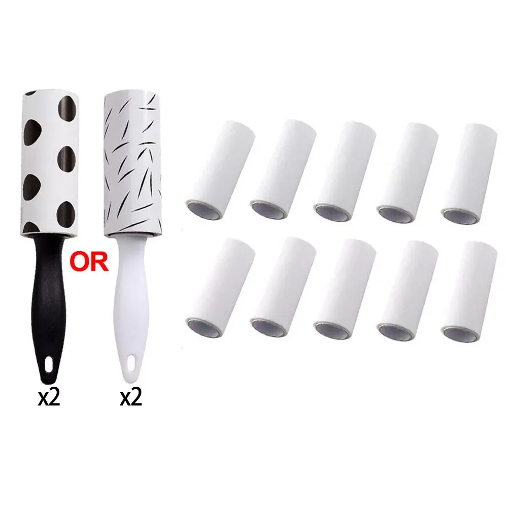 

Tearable Roll Paper Sticky Roller Dust Wiper With Refills Sticky Remover Pet Dog Hair Clothes Sofa Dust Cleaning Brush Tool