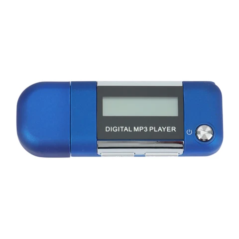 MP3-плеер 4 Гб, U-диск, музыкальный плеер поддерживает Заменяемые батареи AAA, запись (синий)