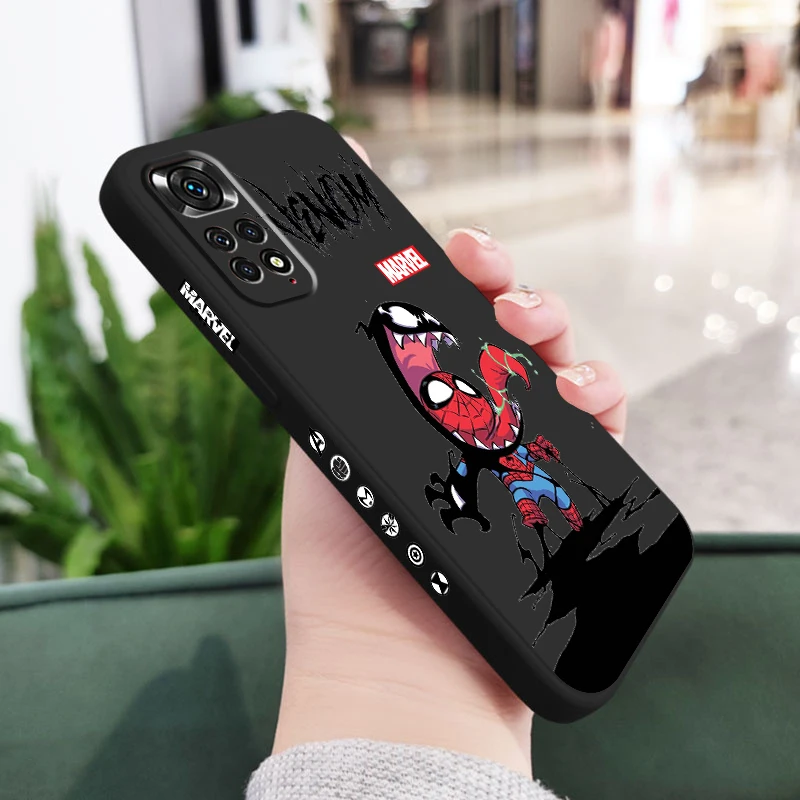 

Marvel Venom Cool Phone Case For Redmi Note 12 11T 11S 11E 10S 10T 10 9T Pro Plus Liquid Left Rope