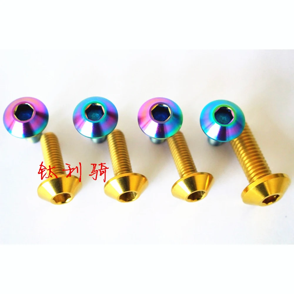 

M6x12/15/20mm GR5 Titanium Alloy Umbrella Head Motorcycle Decorative Bolt