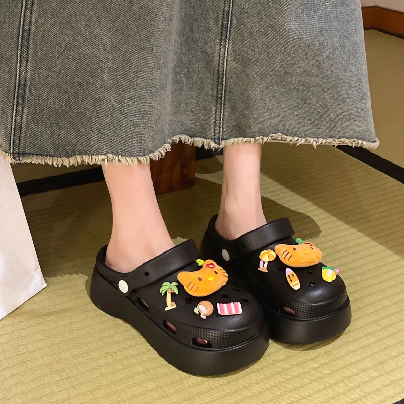 

Women Sandals 2023 Summer New Cute Cartoon Casual Beach Non Slip Soft Soled Indoor Garden Shoes Household Slippers Clogs Slides