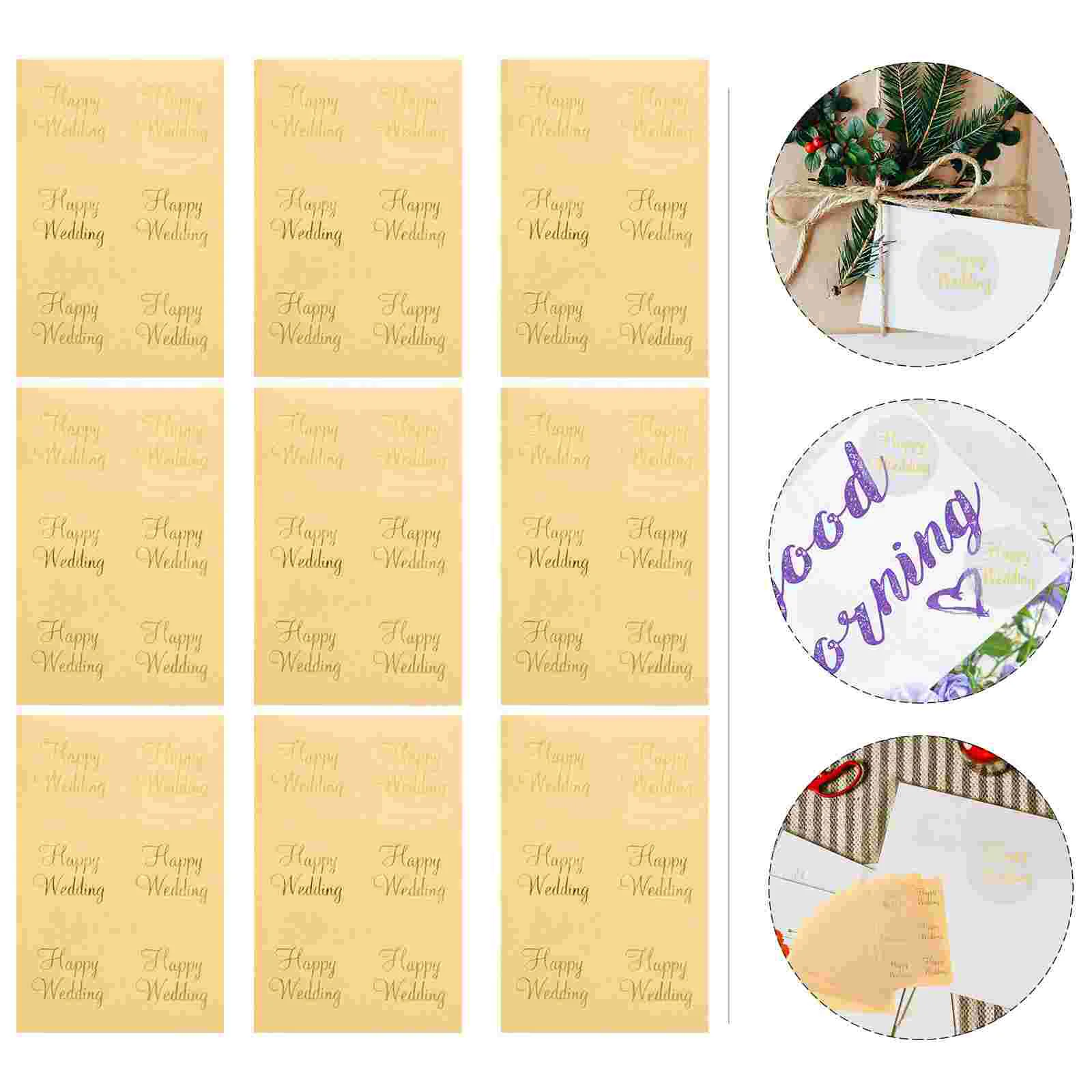 

25 Sheets Decorative Happy Wedding Stickers for Couple Decoration