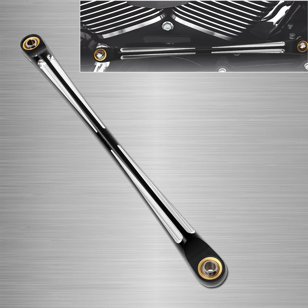 

For Harley Touring FLHT FLHR & Softail 1984-2014 2015 2016 2017 Aluminum Motorcycle Black & White Round Gear Shift Linkage Lever
