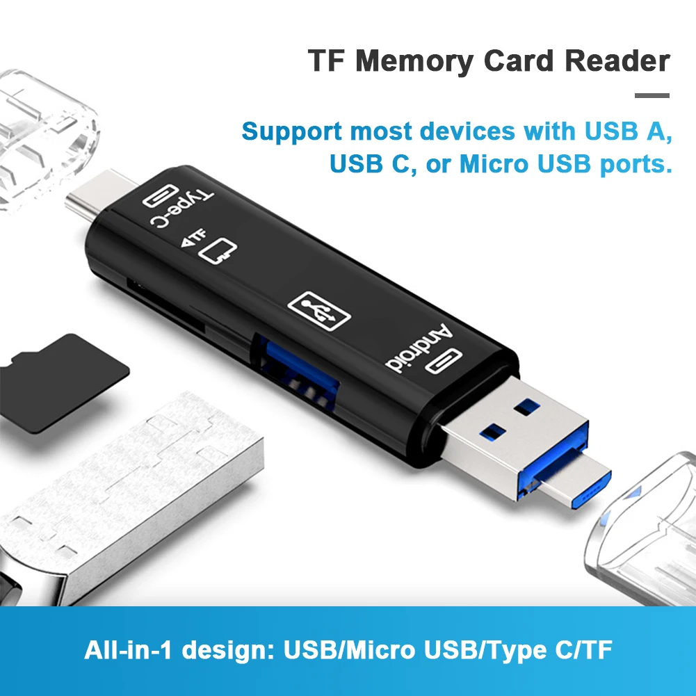 

High Speed USB2.0 Card Reader SD TF Micro SD SDHC SDXC Card Reader Type C USB C Usb 2.0 Micro USB Memory OTG Card Reader