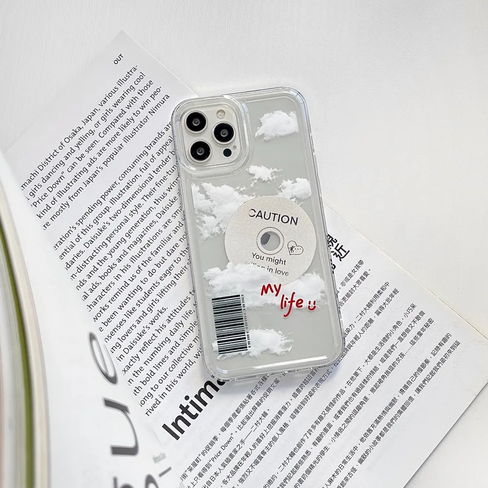 

Laser Dream Cloud Record Pattern Phone Case For iphone 13 13ProMax 13Pro XR XS X XSMAX 11ProMax 11 12Pro 12