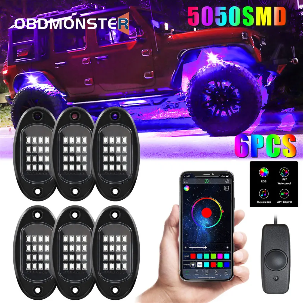 

6/8 в 1 RGB фотовспышка для внедорожника, грузовика, лодки