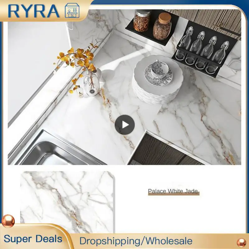 

1~5PCS Easy To Clean Self-adhesive Foil Wallpaper Multi Scenario Usage Fashion Marble Design Waterproof Contact Paper 1 Roll