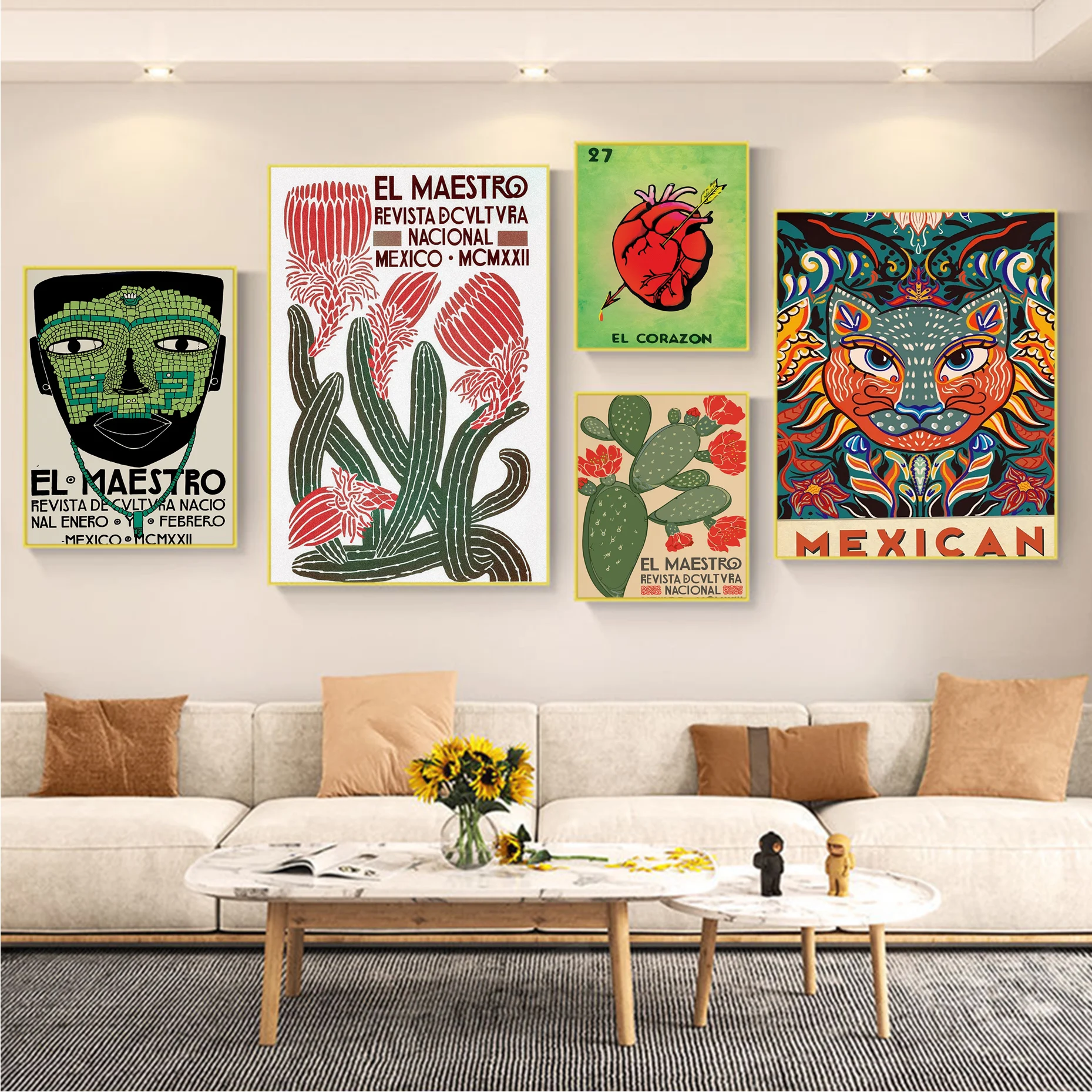 

El Maestro Art Painting Mexican Vintage Posters Sticky HD Quality Wall Art Retro Posters For Home Nordic Home Decor