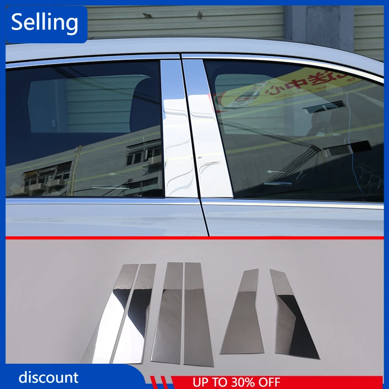 

Aluminum Alloy Window Molding Decoration Trim For Mercedes-Benz B Class B200 W247 2020 Car Accessories Window Molding Trim 6 Pcs