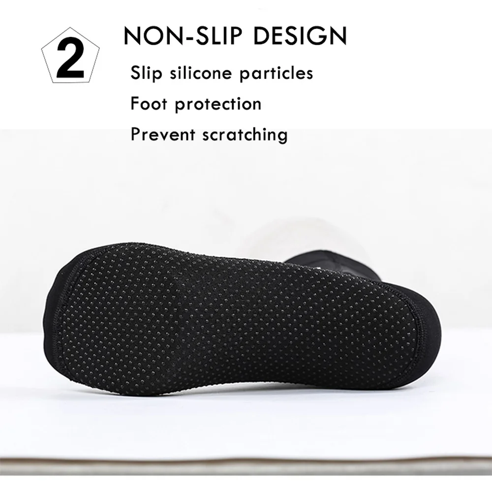2023 New 1 Pair 3mm Neoprene Diving Socks Non-slip Adult Warm Patchwork Wetsuit Shoes Diving Surfing Boots for Couple Swimming