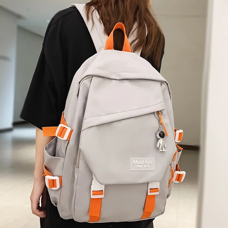 

Boy Girl Travel Nylon Backpack Trendy Men Women Leisure SchoolBag Male Lady Book Bag Fashion Female Laptop Packet College Unisex