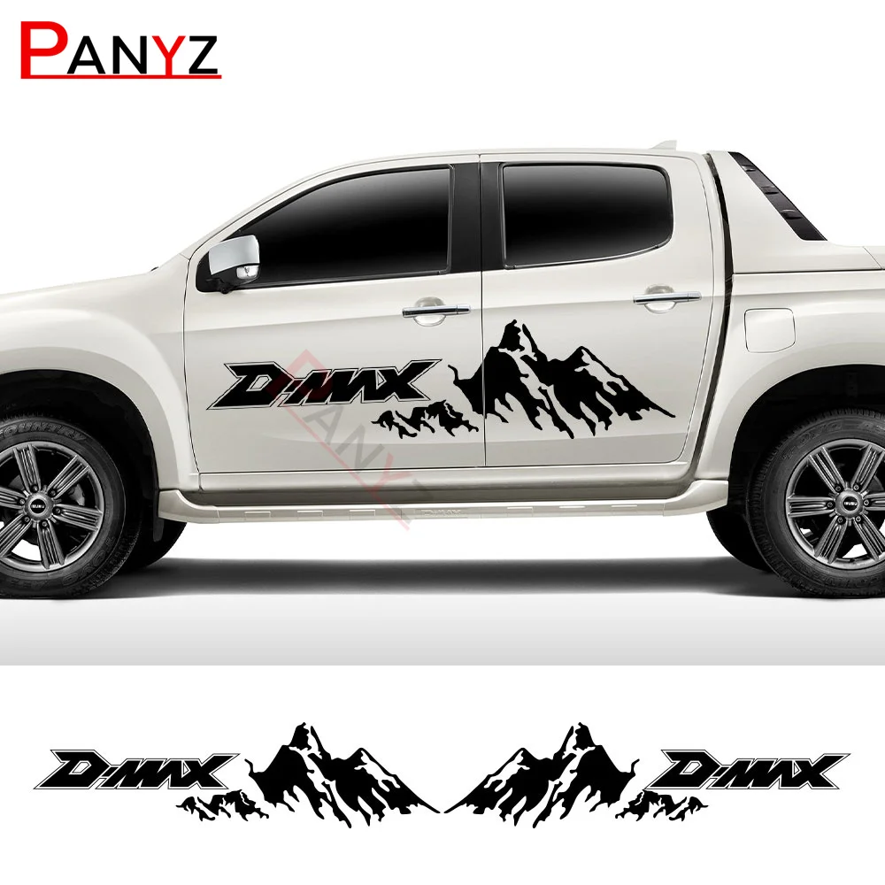 

Car Stickers Pickup Door Side Decals For Isuzu D Max Dmax D-Max Truck Vinyl Film Mountain Custom Decor Cover Auto Accessories