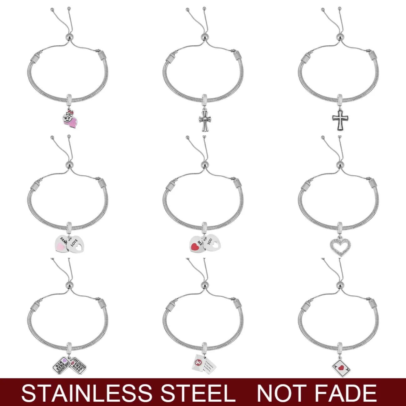 

2022 European Style Silver plated Crystal Charm Bracelet Women fit Original DIY Fine Adjustable Bracelet Jewelry Gift