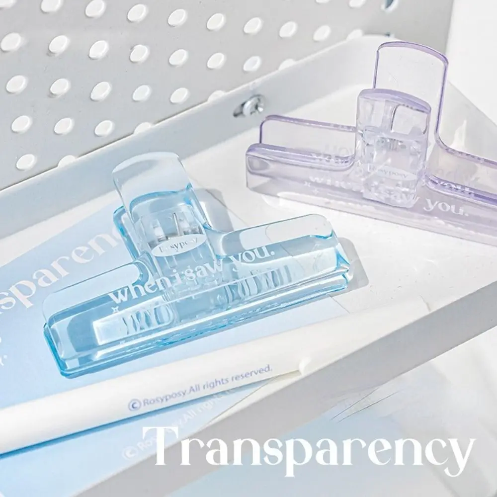 

1pcs Acrylic Office Supplies Transparent Note Organizer Memo Holder Ticket Clamp Voucher Holder Paper Clip File Holder