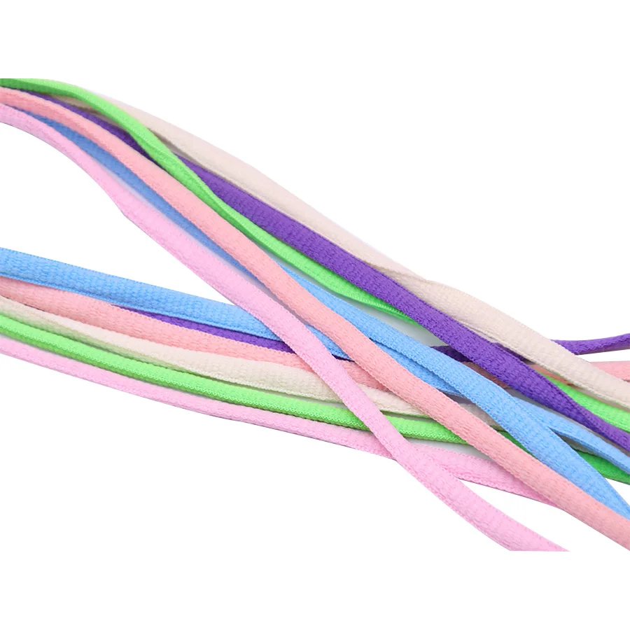 Weiou Polyester Oval Shoelaces 6mm Athletic Sport Sneaker Boots Shoe Laces Strings Solid Colors Basketball Ropelaces Best Match