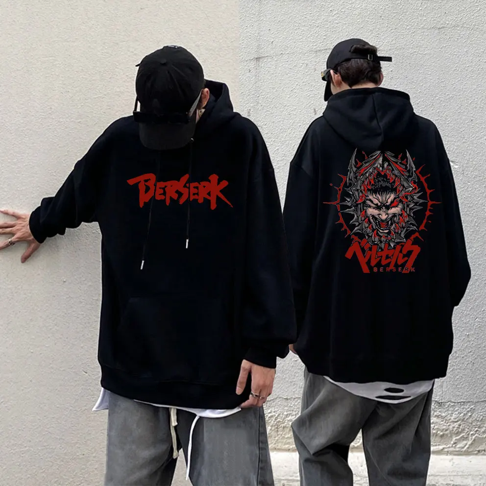 

Anime Berserk Guts Art Aesthetic Graphic Hoodie Men Women Cartoon Manga Vintage Hooded Pullover Men's Fleece Cotton Sweatshirt