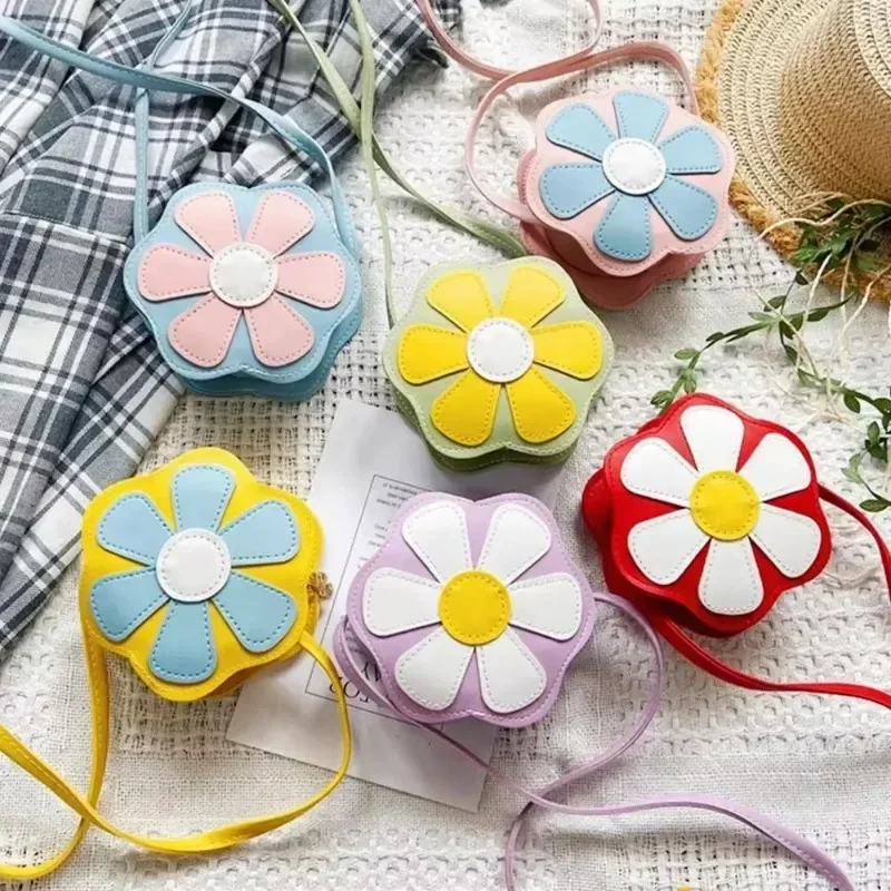 Симпатичный цветочный кошелек для девочек сумки на плечо детские мини-сумки