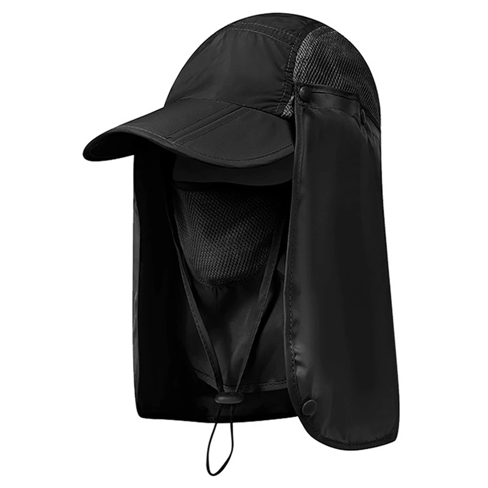 Колпачок уличного мошенника. Outdoor Sport Hiking Camping Visor hat UV Protection face Neck Cover Fishing Sun Protcet cap.
