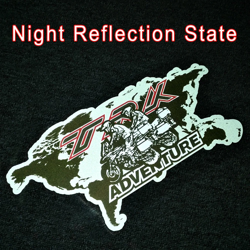 Приключения мотоциклетный чемодан алюминиевая верхняя боковая коробка наклейки