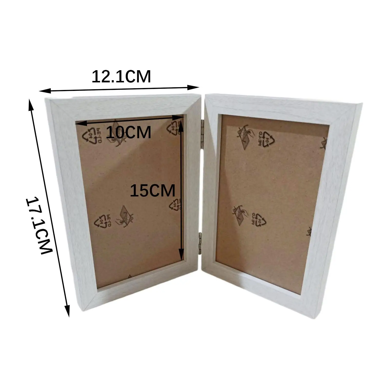 Двойная фоторамка 4x6 прямоугольная деревенская вертикальная навесная для