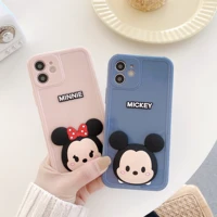 2022 bandai mickey and minnie 3d phone case for iphone 11 12 13 pro max mini x xs xr 6 7 8 plus shockproof cover