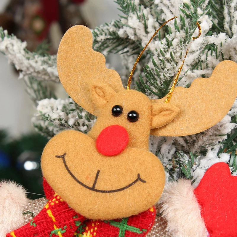 Счастливого Рождества танцы украшения миниатюрный Санта - Клаус снеговик олень