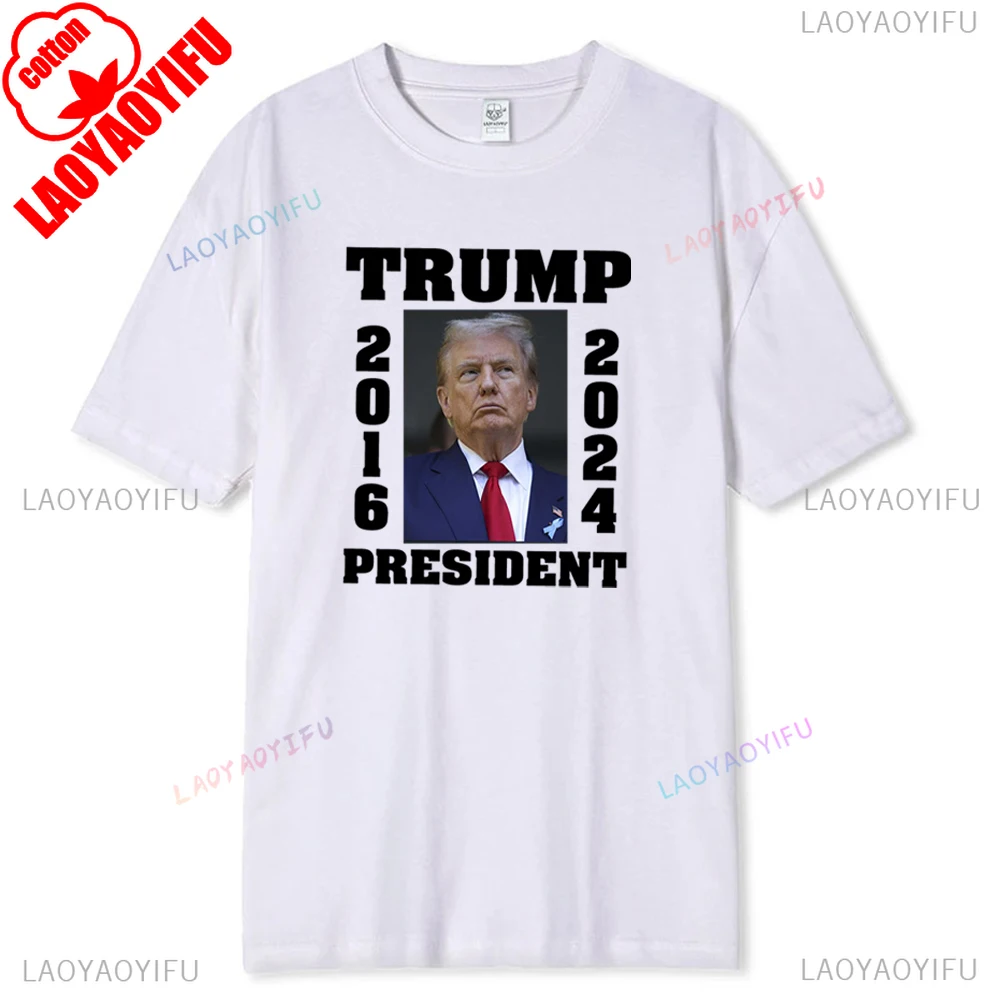 Забавная футболка с принтом Трамп 2016 2024 президент США американская 47-й