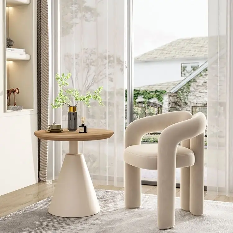 

Кофейный столик в кремовом стиле, маленький, для гостиной, дивана, боковой столик, угловой, для балкона, отеля, чайный столик из массива дерева, обеденный стол для столовой