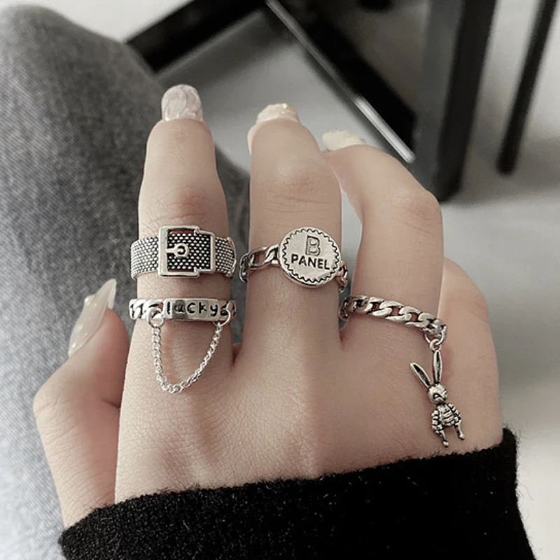 

Женское кольцо из титановой стали в стиле ретро