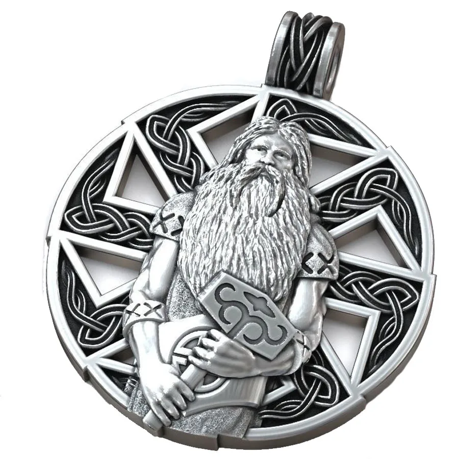 

Мужской кулон-амулет Kolovrat Руна викингов с символом, серебро 925 пробы