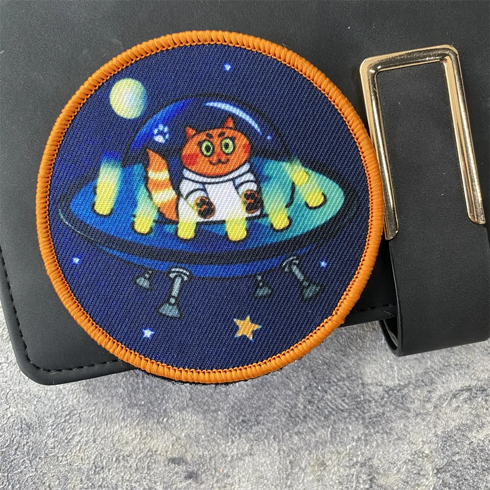 Нашивка с принтом Сибирского губернатора кошки астронавта тактический значок