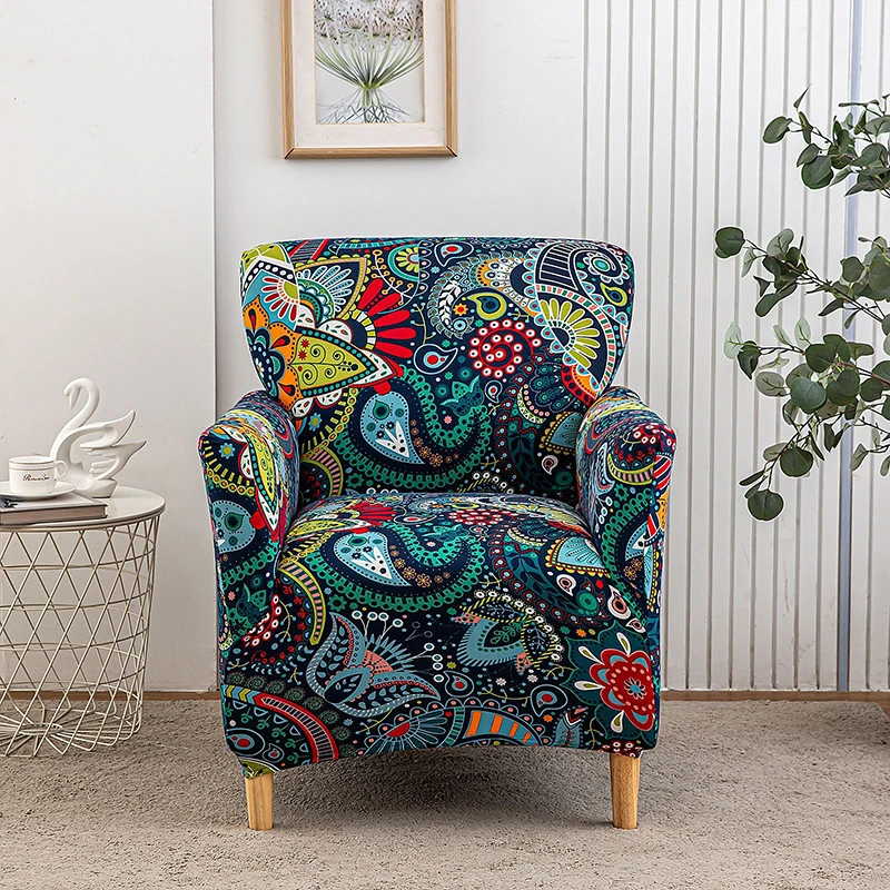 

Эластичный чехол для дивана с цветочным принтом