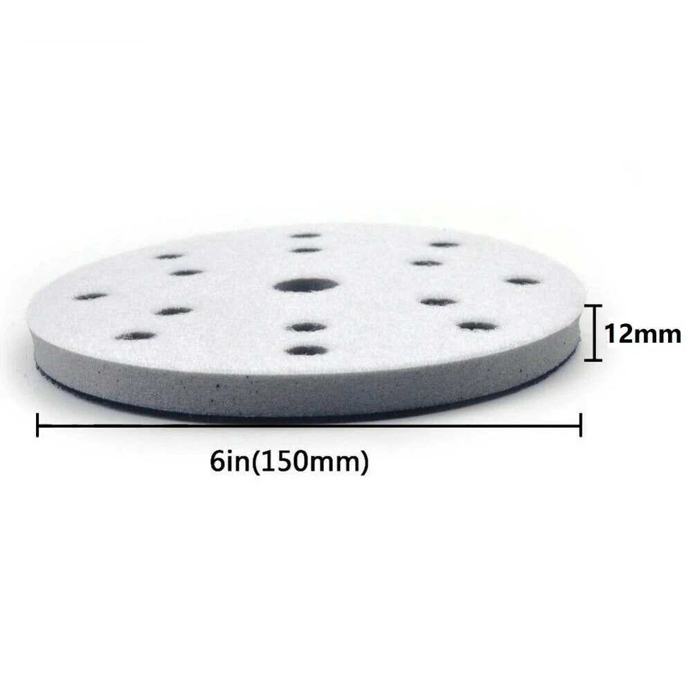 

1 Pc Sponge Interface Pad 6inch 15 Holes Polishing Wheel Hook&loop Sanding Disc Backing Pad For Sander Tools Accessories