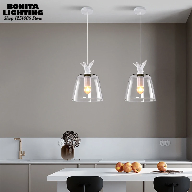 Винтажная Подвесная лампа в натуральном стиле стеклянный винтажный светильник