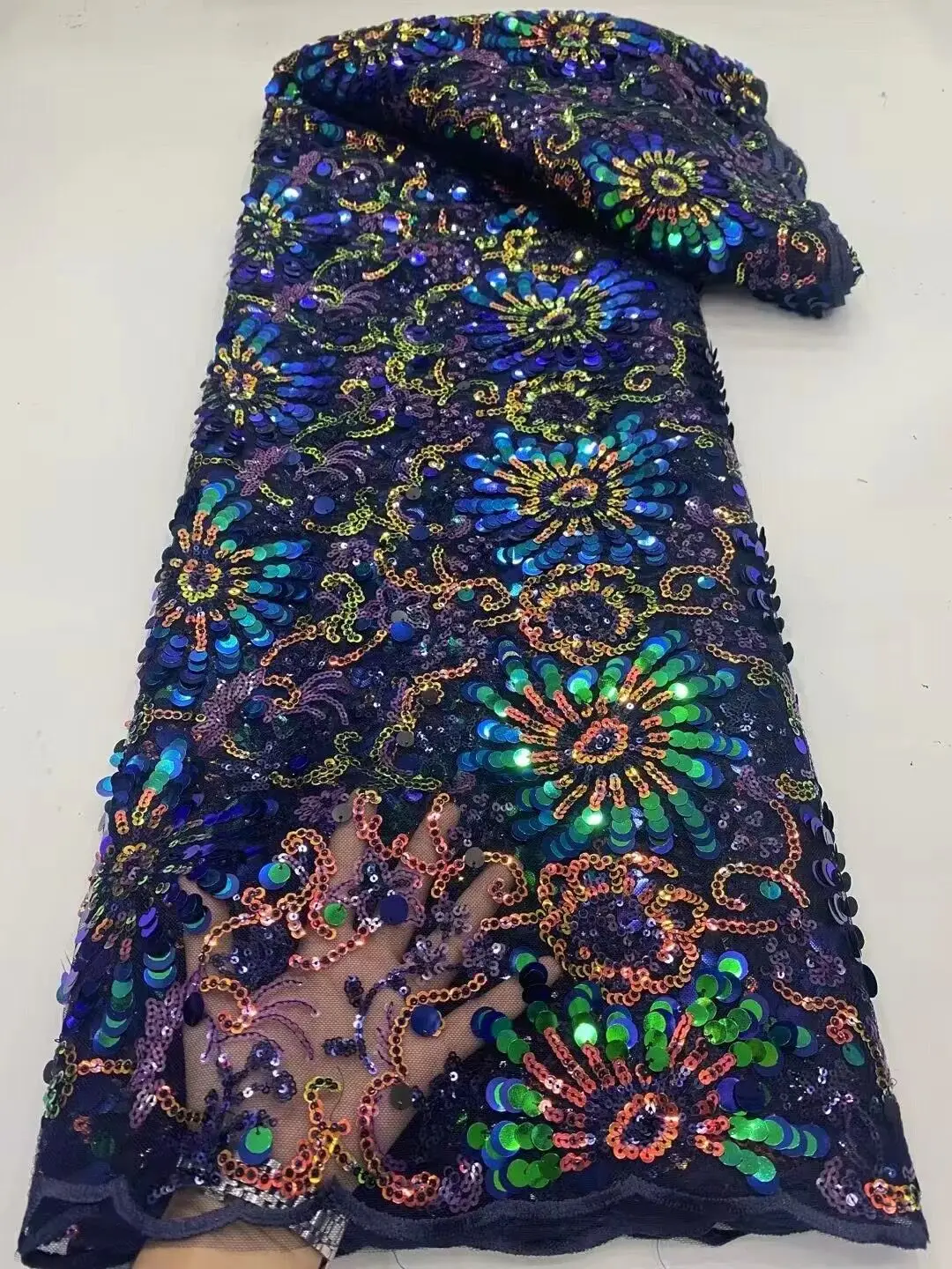 

2023 Высококачественная африканская нигерийская кружевная ткань, вышивка, тюль, чистый свадебное платье, гипюр, блестки для сетчатой ткани, 5 ярдов